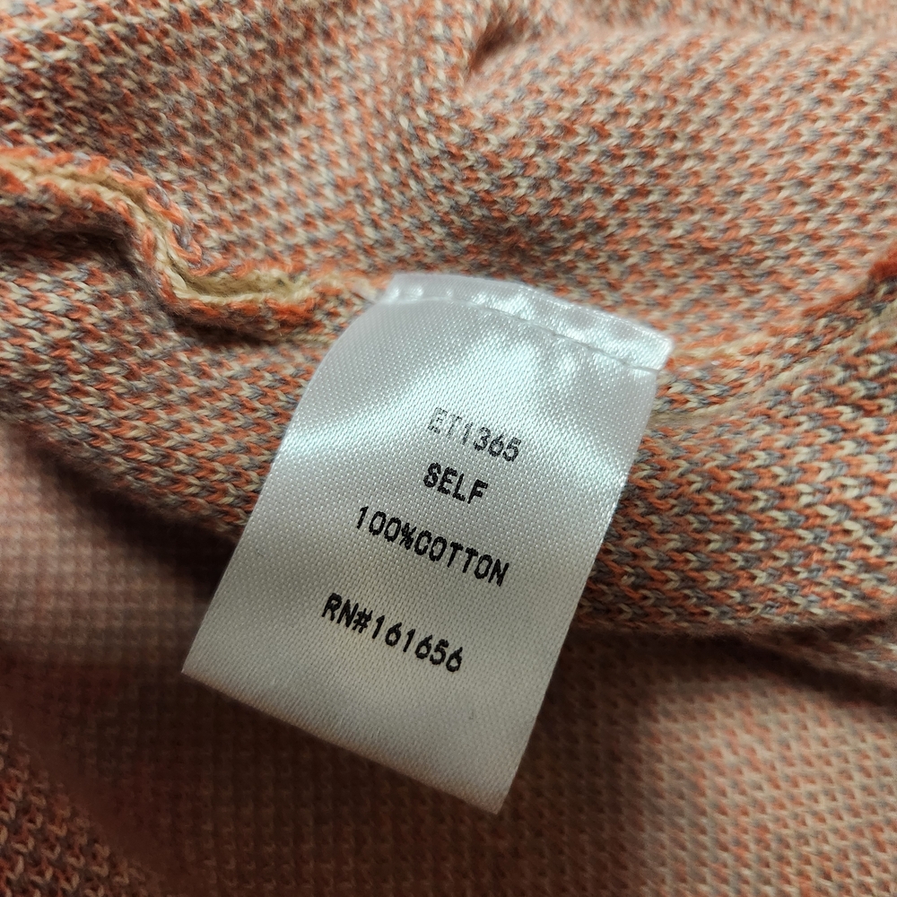 Geometric Patterned Cardigan - Cream and Orange - Picture 8 of 11